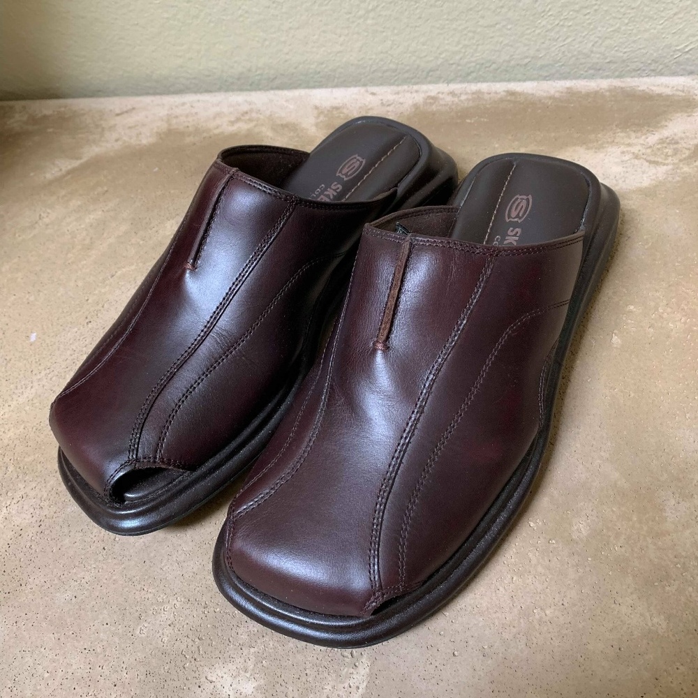 Sketchers Collection Men's Leather Brown Sandals